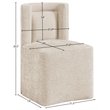Bowery Hill Contemporary Soft Beige Chenille Fabric Dining Chair