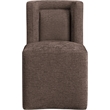 Bowery Hill Contemporary Soft Brown Chenille Fabric Dining Chair