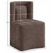 Bowery Hill Contemporary Soft Brown Chenille Fabric Dining Chair