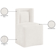 Bowery Hill Contemporary Soft Cream Chenille Fabric Dining Chair