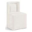 Bowery Hill Contemporary Soft Cream Chenille Fabric Dining Chair