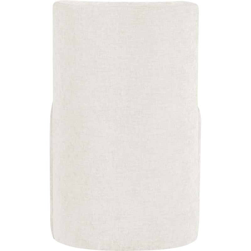 Bowery Hill Contemporary Soft Cream Chenille Fabric Dining Chair
