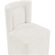 Bowery Hill Contemporary Soft Cream Chenille Fabric Dining Chair