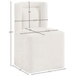 Bowery Hill Contemporary Soft Cream Chenille Fabric Dining Chair
