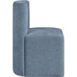 Bowery Hill Contemporary Light Blue Chenille Fabric Dining Chair