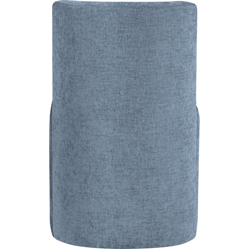 Bowery Hill Contemporary Light Blue Chenille Fabric Dining Chair