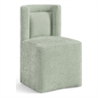 Bowery Hill Contemporary Soft Mint Chenille Fabric Dining Chair