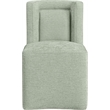 Bowery Hill Contemporary Soft Mint Chenille Fabric Dining Chair