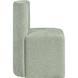Bowery Hill Contemporary Soft Mint Chenille Fabric Dining Chair