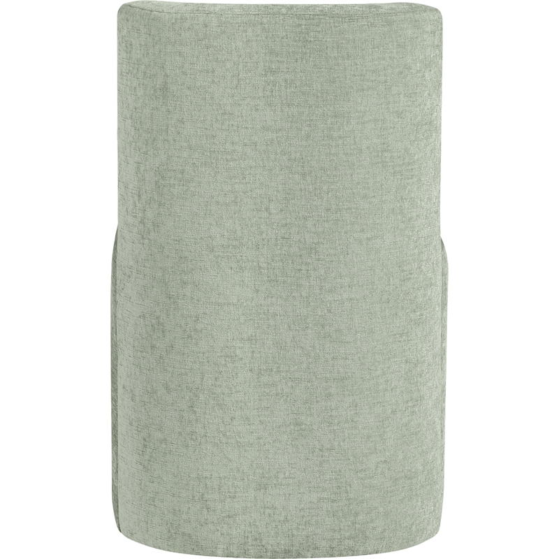 Bowery Hill Contemporary Soft Mint Chenille Fabric Dining Chair