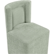 Bowery Hill Contemporary Soft Mint Chenille Fabric Dining Chair