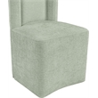 Bowery Hill Contemporary Soft Mint Chenille Fabric Dining Chair