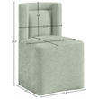 Bowery Hill Contemporary Soft Mint Chenille Fabric Dining Chair