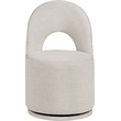 Bowery Hill Contemporary Beige Linen Textured FabricDining Chair (Set of 2)