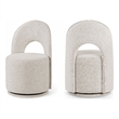 Bowery Hill Contemporary Beige Linen Textured FabricDining Chair (Set of 2)