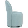 Bowery Hill Contemporary Lt Blue Linen Textured FabricDining Chair (Set of 2)