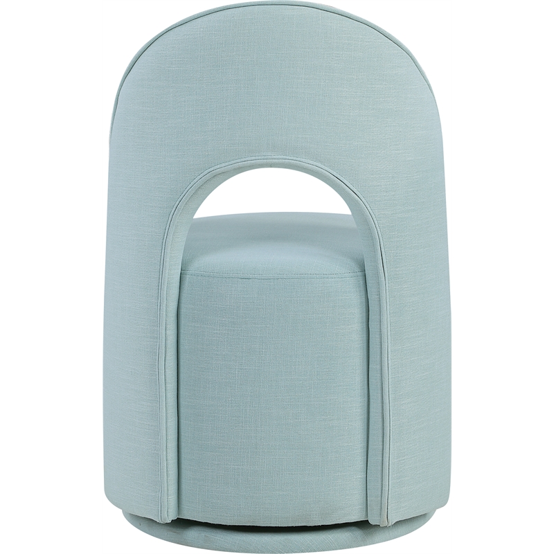 Bowery Hill Contemporary Lt Blue Linen Textured FabricDining Chair (Set of 2)