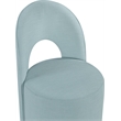Bowery Hill Contemporary Lt Blue Linen Textured FabricDining Chair (Set of 2)