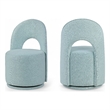 Bowery Hill Contemporary Lt Blue Linen Textured FabricDining Chair (Set of 2)