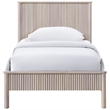 Bowery Hill Mid-Century Modern Rich Natural Solid Wood Twin Bed