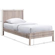 Bowery Hill Mid-Century Modern Rich Natural Solid Wood Twin Bed