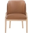 Bowery Hill Contemporary Cognac Vegan Leather Upholstered Dining Chair