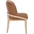 Bowery Hill Contemporary Cognac Vegan Leather Upholstered Dining Chair