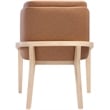 Bowery Hill Contemporary Cognac Vegan Leather Upholstered Dining Chair