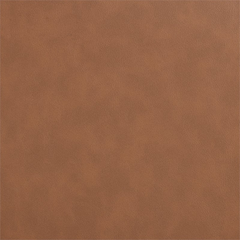 Bowery Hill Contemporary Cognac Vegan Leather Upholstered Dining Chair