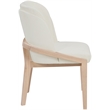Bowery Hill Contemporary Cream Vegan Leather Upholstered Dining Chair
