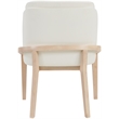 Bowery Hill Contemporary Cream Vegan Leather Upholstered Dining Chair