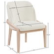 Bowery Hill Contemporary Cream Vegan Leather Upholstered Dining Chair