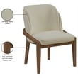 Bowery Hill Contemporary Beige Vegan Leather Upholstered Dining Chair