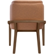 Bowery Hill Contemporary Cognac Vegan Leather Upholstered Dining Chair