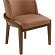 Bowery Hill Contemporary Cognac Vegan Leather Upholstered Dining Chair