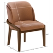 Bowery Hill Contemporary Cognac Vegan Leather Upholstered Dining Chair