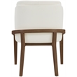 Bowery Hill Contemporary Cream Vegan Leather Upholstered Dining Chair