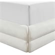 Bowery Hill Contemporary Cream Linen Textured Fabric Upholstered Full Bed