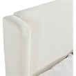 Bowery Hill Contemporary Cream Linen Textured Fabric Upholstered Full Bed