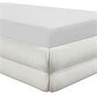 Bowery Hill Contemporary Cream Linen Textured Fabric Upholstered Twin Bed