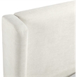 Bowery Hill Contemporary Cream Linen Textured Fabric Upholstered Twin Bed
