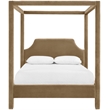 Bowery Hill Contemporary Beige Durable Velvet Upholstered Full Bed
