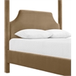 Bowery Hill Contemporary Beige Durable Velvet Upholstered Full Bed