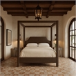 Bowery Hill Contemporary Brown Durable Velvet Upholstered Full Bed