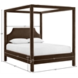 Bowery Hill Contemporary Brown Durable Velvet Upholstered Full Bed