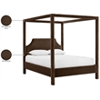 Bowery Hill Contemporary Brown Durable Velvet Upholstered Full Bed