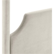 Bowery Hill Contemporary Cream Durable Velvet Upholstered Full Bed