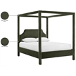 Bowery Hill Contemporary Green Durable Velvet Upholstered Full Bed