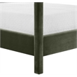 Bowery Hill Contemporary Green Durable Velvet Upholstered Full Bed