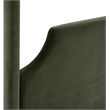 Bowery Hill Contemporary Green Durable Velvet Upholstered Full Bed